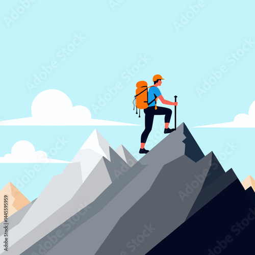 Mountain_Climber_Reaching_Summit_Illustration_Hiking_Adventure_Concept_Outdoor_Activity_Challenge_Goal_Achievement_Trekking_Backpacking_Landscape_Artwork