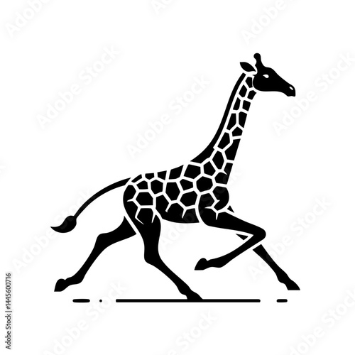Running Giraffe: A Majestic African Animal in Motion