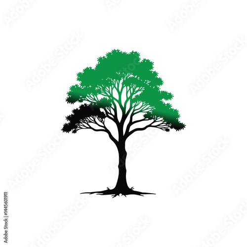 Colorful Tree Vector  Vibrant Abstract Nature Illustration

