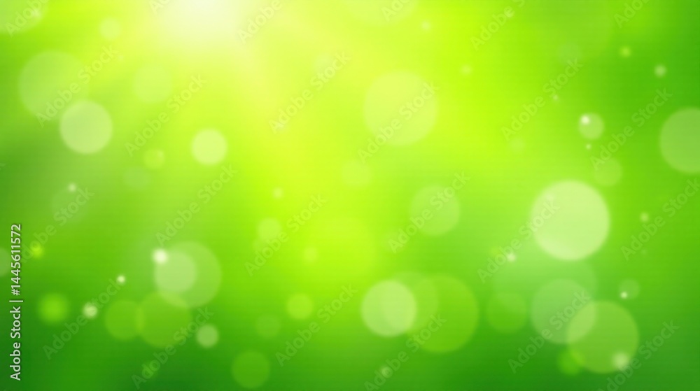 Abstract Green Background with Bright Light and Bokeh Effects Ideal for Spring or Summer Designs, Presentations, and Webpage Layouts Abstract Green Background with Bright Light and Bokeh Effects Ideal for Spring or Summer Designs, Presentations, and Webpage Layouts
