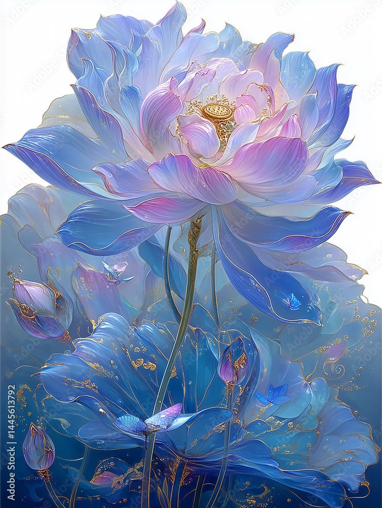 Enchanted Lotus: A Delicate Floral Masterpiece Enchanted Lotus: A Delicate Floral Masterpiece