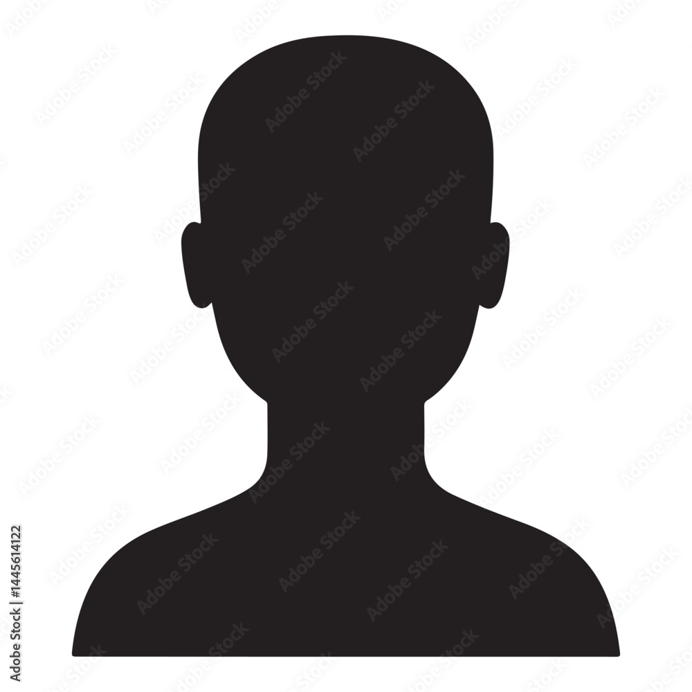 Silhouette of user icon on White background. Vector eps 10 Silhouette of user icon on White background. Vector eps 10