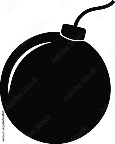 bomb silhouette vector illustration