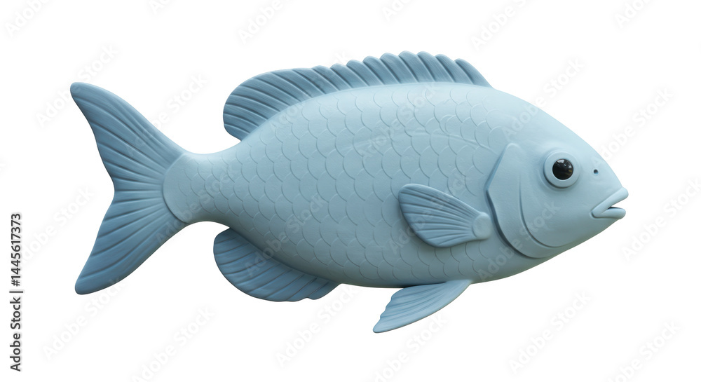 Isolated Blue Fish Isolated Blue Fish