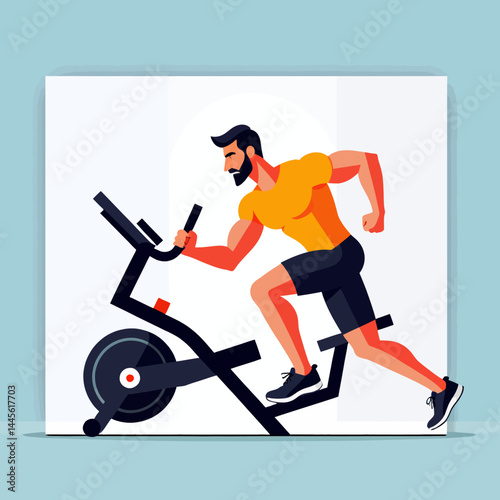 Man_Doing_Cardio_Workout_on_Stationary_Bike_Indoor_Cycling_for_Fitness_Illustration_of_Healthy_Lifestyle_with_Exercise_Routine_and_Gym_Equipment