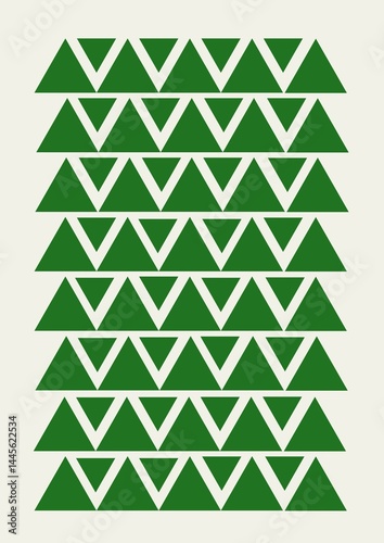Seamless green abstract geometric pattern background
