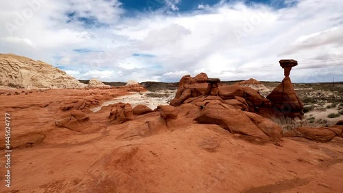 Escalante National Monument with Toadstool Hoodoos in the Afternoon Light, Southwest Desert Landscape, Utah photo