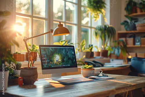 concept of a home office provides individuals with flexibility and convenience to work from comfort of their own living space, allowing for increased productivity and a better work life balance    