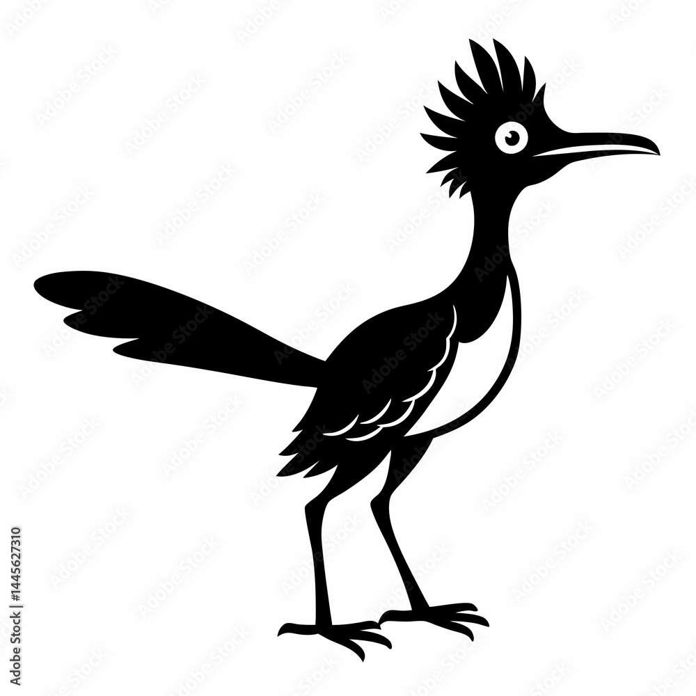 Obraz premium Crisp Roadrunner Silhouette Logo