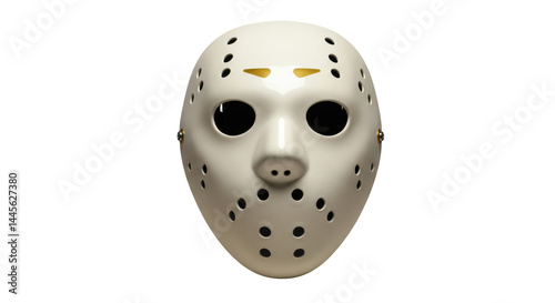 Canvas Print Isolated Hockey Mask Creepy White Mask