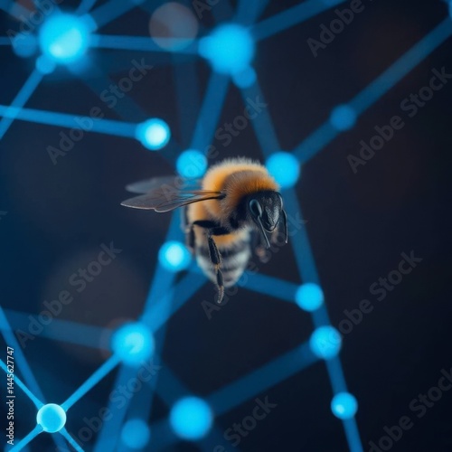 Bumblebee in Flight: A Futuristic Digital Network