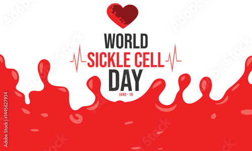 World Sickle Cell Day. background, banner, card, poster, template. Vector illustration.