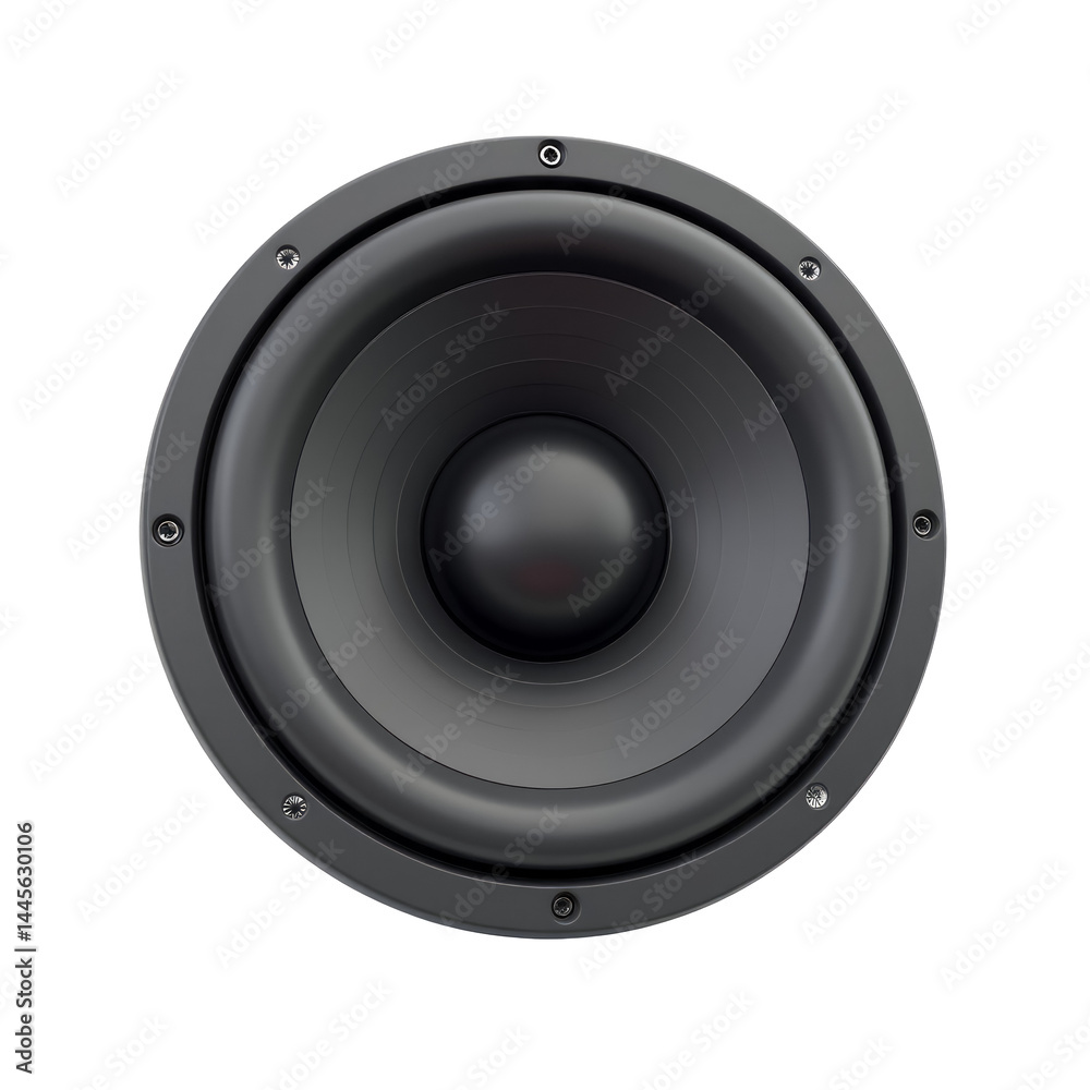 3D Floating Car Subwoofer Speaker Isolated on White Background - Stylized Emoji Look 3D Floating Car Subwoofer Speaker Isolated on White Background - Stylized Emoji Look