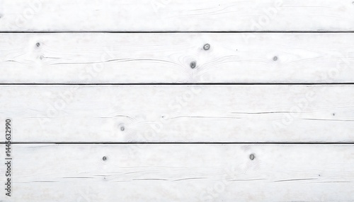 White Painted Wood Texture Background with Natural Grain and Knots