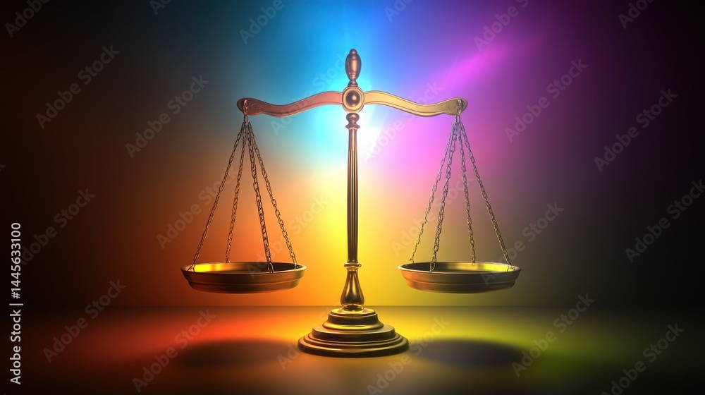 Colorful Justice Scales