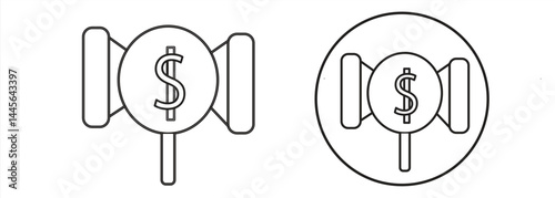 cash sign icon, eps 10 on white background, vector illustration
