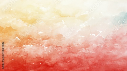 Abstract watercolor background with soft pastel clouds in shades of pink orange yellow and blue creating a dreamy artistic sky scene