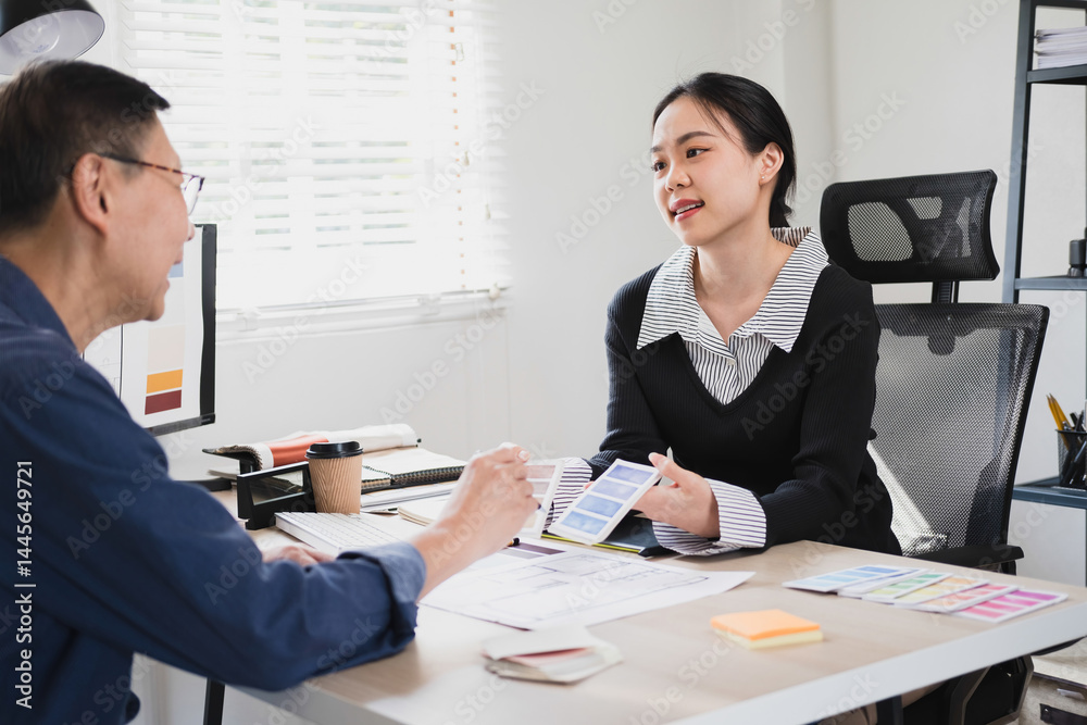 Architect could develop a concept for the design house in modern office. Architect could develop a concept for the design house in modern office.