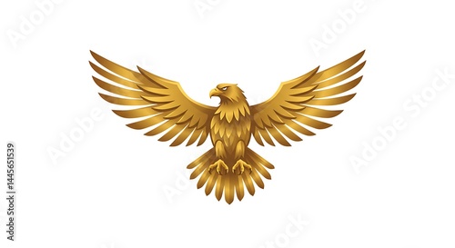 Golden Eagle Illustration with Wings Spread