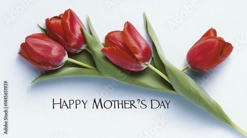 Minimalist Mother's Day greeting concept with bold black 