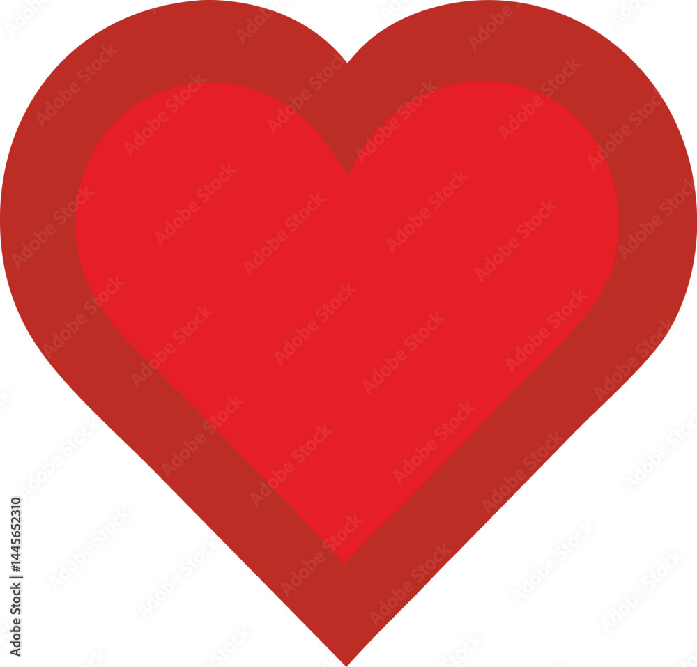 A red heart, a vector illustration in a classic shape, is isolated against a white background, symbolizing love and Valentine's Day A red heart, a vector illustration in a classic shape, is isolated against a white background, symbolizing love and Valentine's Day
