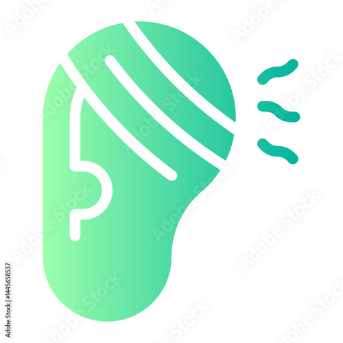 ear injury gradient icon