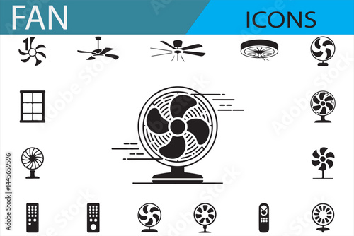 Air Circulation Icons: Fans, Exhaust, and Cooling Symbols