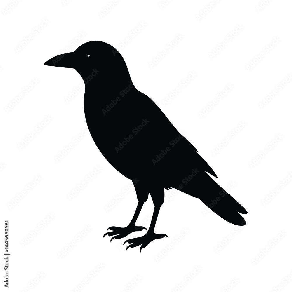 Fototapeta premium Minimalistic Crow Silhouette Vector Simple and Powerful1