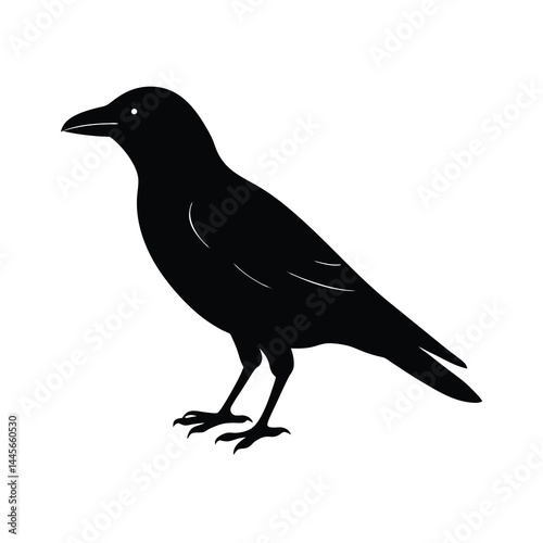 crow silhouette vector minimalist design