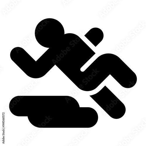 slippery glyph icon