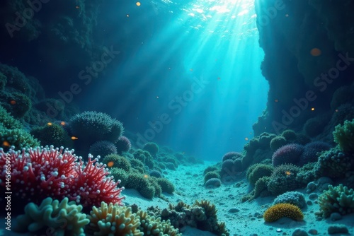 Wallpaper Mural Underwater submarine fibre optic cable laid on the ocean floor, ocean depth, cable installation Torontodigital.ca