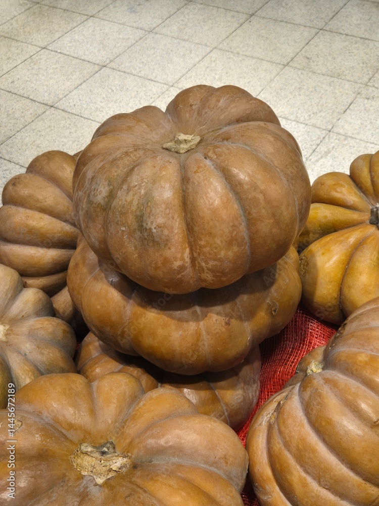 pumpkins for sale in the supermarket