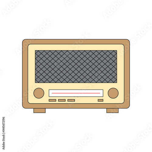 retro radio vector illustration