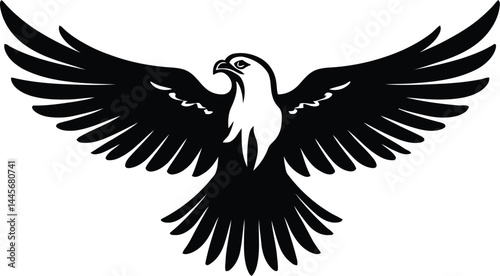 eagle stretches its wings