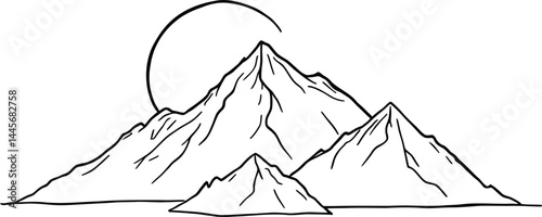 moonlit peak silhouette