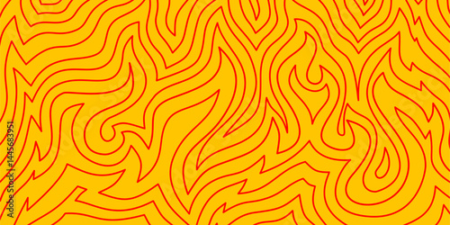 Fire Background. flame Background. doodle fire background. Flame Seamless Pattern. Background with fire lines. Outline of flames background. Continuous fire line design. Flame outline background.