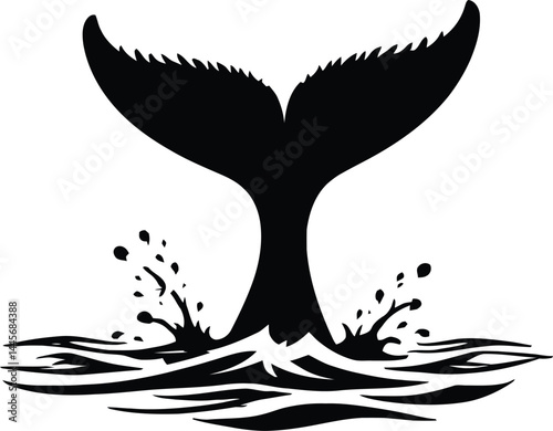 whale tale silhouette