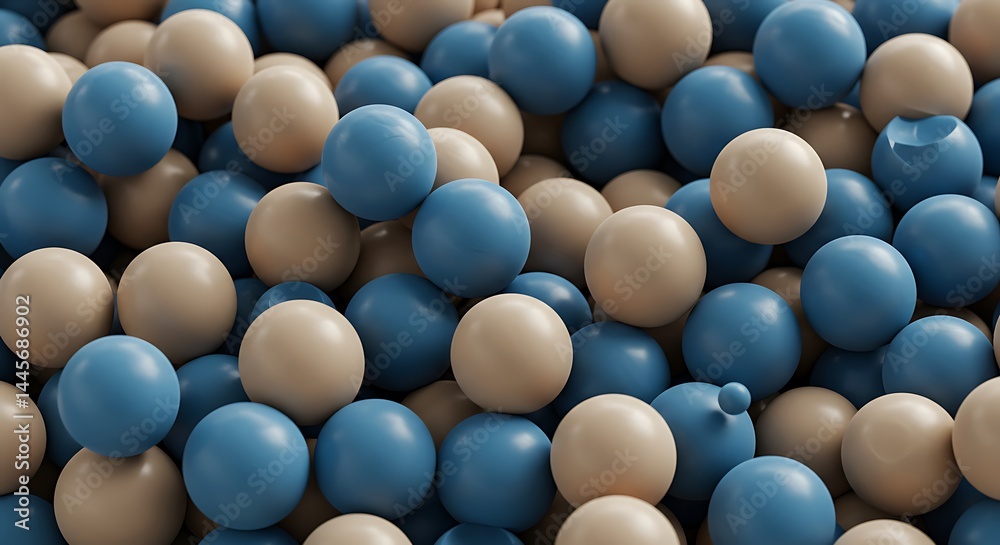 Cream & Azure Spheres AI Generated Cream & Azure Spheres AI Generated