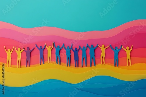 Wallpaper Mural Teamwork Success Celebration Illustration Torontodigital.ca