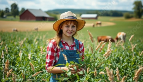 girl in a field