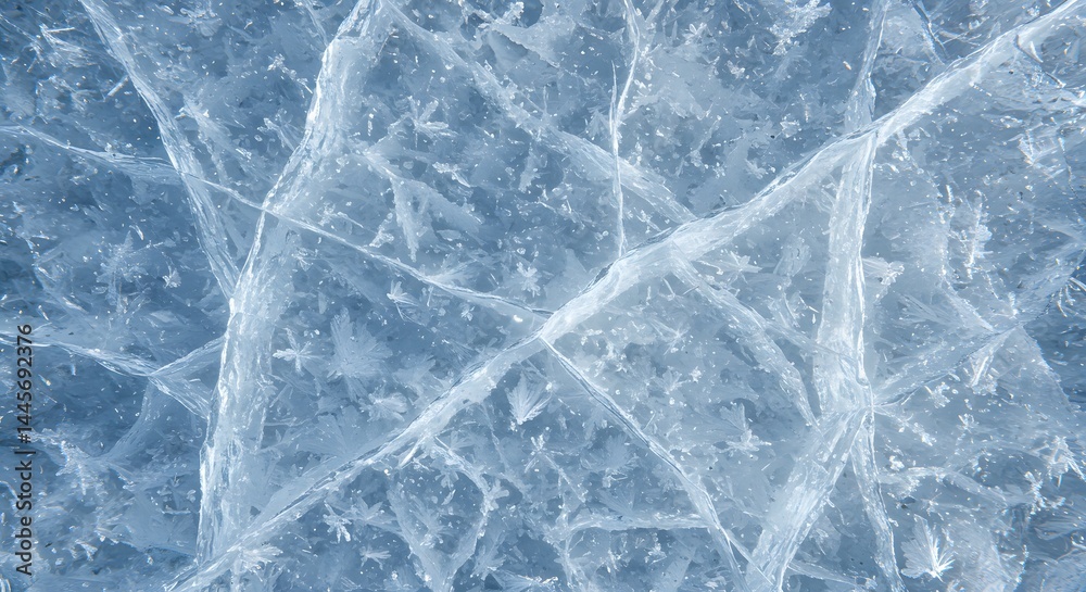 Ice Crystal Patterns Abstract Frozen Texture Closeup Background Ice Crystal Patterns Abstract Frozen Texture Closeup Background