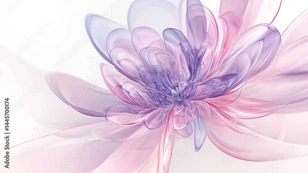 A delicate colorful flower with soft translucent layered petals A delicate colorful flower with soft translucent layered petals