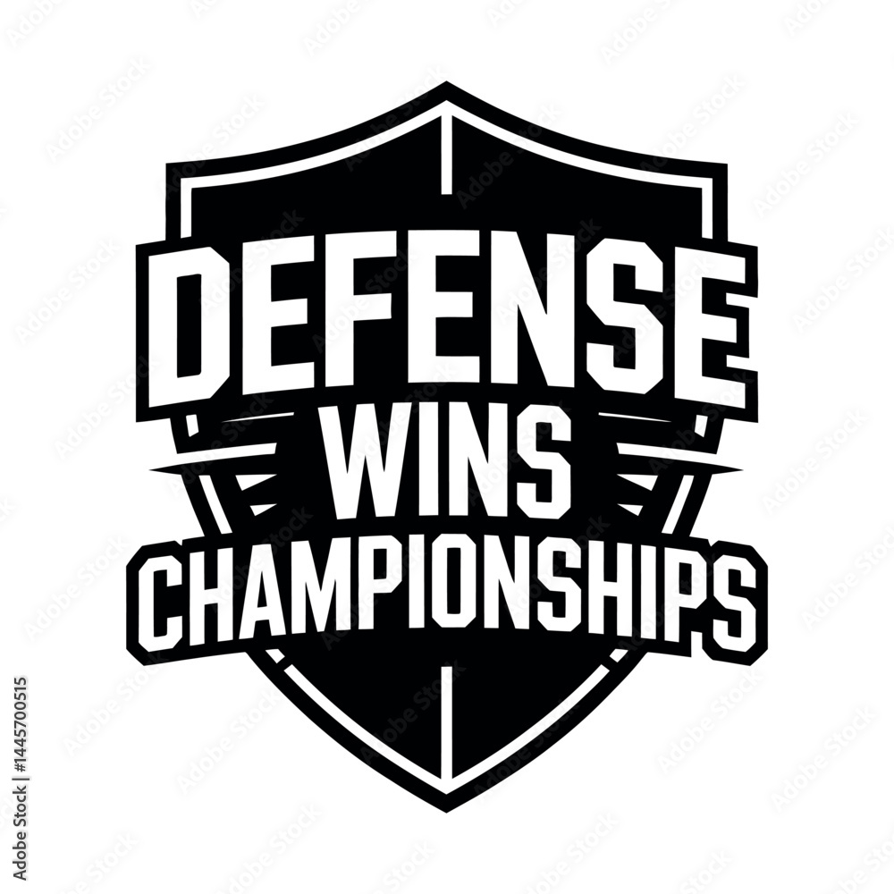 Obraz premium Defense Wins Championships 