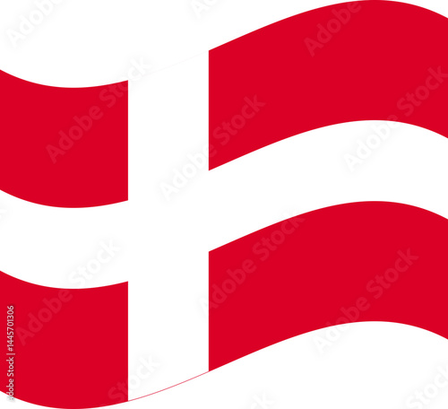 Danish flag icon with Nordic cross
