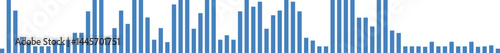 Blue audio equalizer waveform bars chart