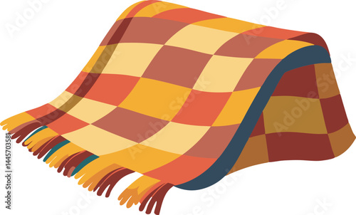 Blanket vector art illustration depicts cozy, stylized designs of blankets in various patterns and colors, ideal for creative digital projects