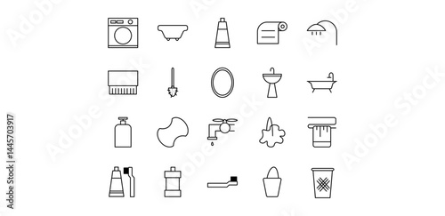 bathroom equipment icon pack