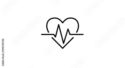 Minimalist Line Art of a Speech Bubble with a Horizontal Line