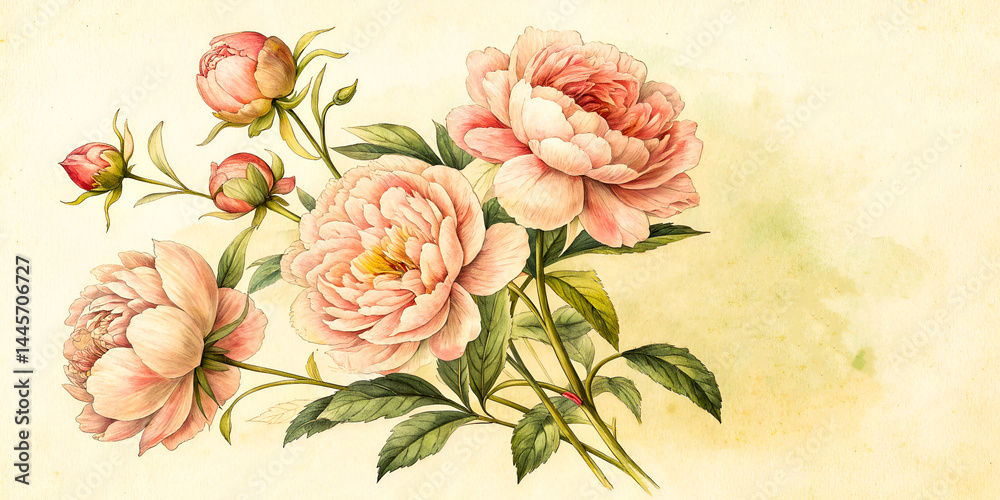 custom made wallpaper toronto digitalPink rose bouquet on a green background showcases floral beauty