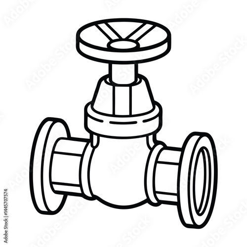  a fixture used to control the flow of liquid, typically water, from a pipe vector